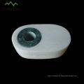 Marmor-Kerzenglas der weißen Steinkerzenschale